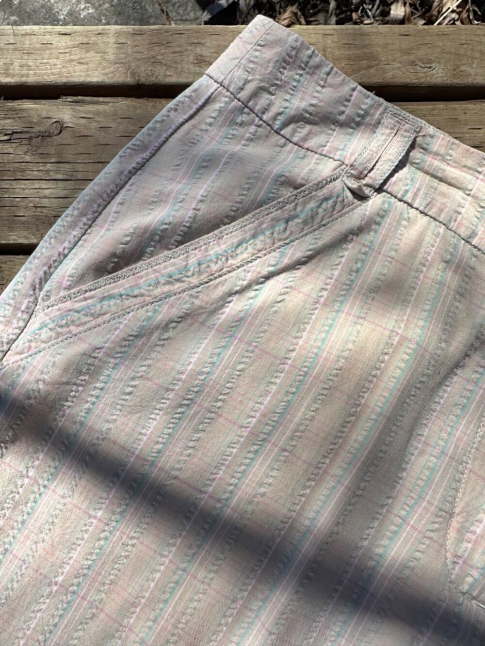 Woolrich Dark Stone & Pastel 100% Cotton Bermuda Shorts Casual Sz 10